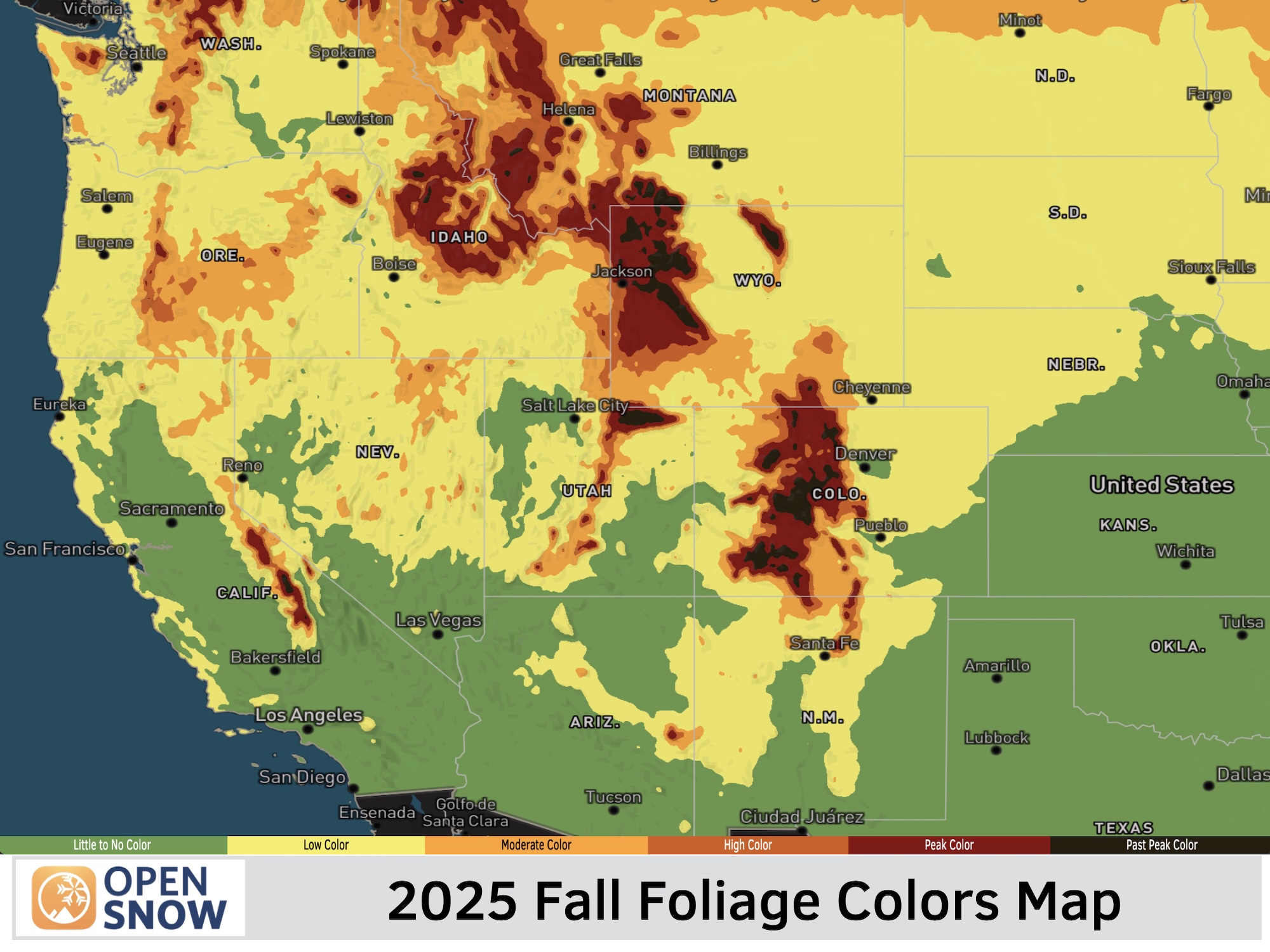 2025 fall foliage colors map